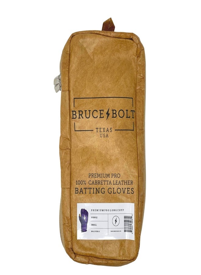 BRUCE BOLT Original Series Long Cuff Purple Batting Glove - Purple Large - Image 4